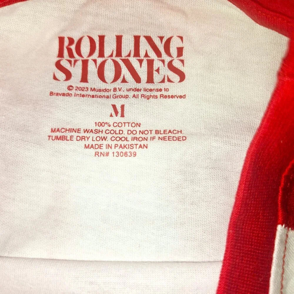 Rolling Stones Tongue Logo Tour 1978 rock Raglan T-Shirt M big NWT - Picture 3 of 5